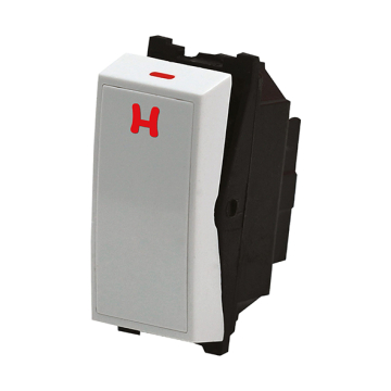 Konnice Hummer Single Wall Switch with Indicator Light, 1-Way, 1-Module, 16 A