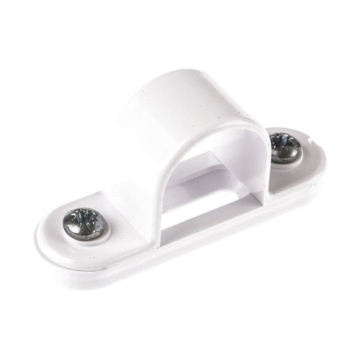 Mostafa Mahmoud Fire Resistant UPVC Conduit Clamp With Base, White, Different Sizes