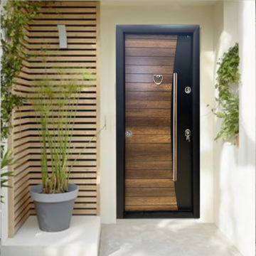 Turkish Armored Door with Heart Knocker, 11 cm Thickness, Brown