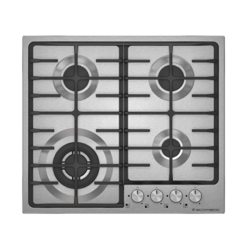 Ecomatic Built-in Gas Hob 60 cm, 4 Burners, Stainless