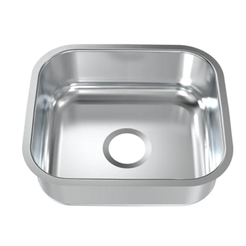 Plaza Silver Undermount Stainless Steel Kitchen Sink 0.6 mm Thickness Without Waste