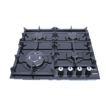 Purity Built-in Gas Hob 60 cm, 4 Burners Heavy Duty Grids, Black