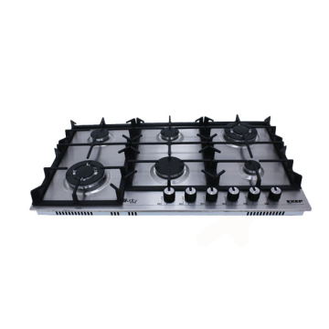 Purity Built-in Gas Hob 90 cm, 6 Burners Heavy Duty Grids, Stainless