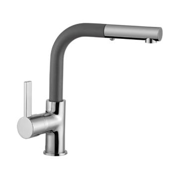 Purity Kelvin Pull Sink Mixer, Grey