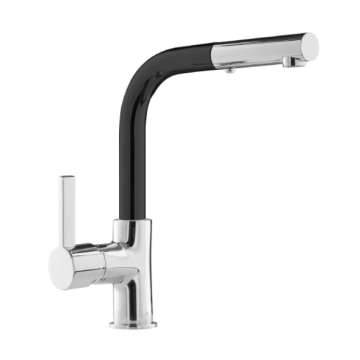 Purity Kelvin Pull Sink Mixer, Black