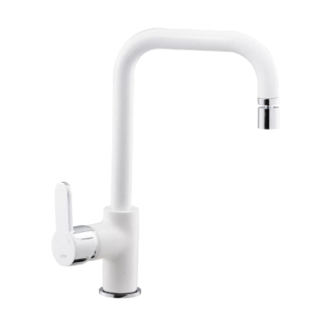 Purity Lento Sink Mixer with Swivel spout, White