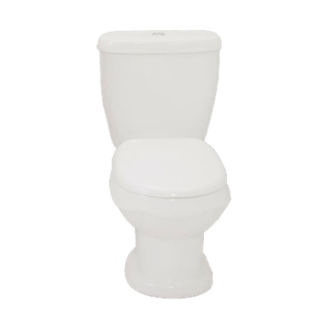 Remas Galaxy Floor Standing Toilet with Douche Wall P Outlet, Including Normal Close Seat & Cover, White