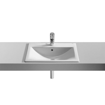 Roca Diverta Over Counter Washbasin with Tap Platform, 55 × 42.5 cm, Excluding Pedestal, Different Colors