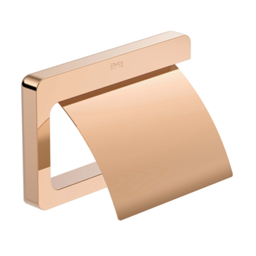 Roca Tempo Toilet Paper Holder with Cover, Rose Gold 