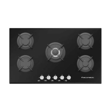Ecomatic  Built-in Gas Hob 90 cm, 5 Burners, Black