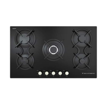 Ecomatic  Built-in Gas Hob 90 cm, 5 Burners, Black