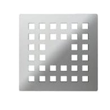 Kessel Drainage Vertical Extension with Stainless Steel Grill Drain Cover, Chrome