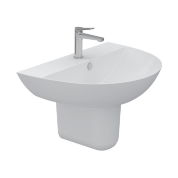 Sanipure Rosetta Wall Mounted Washbasin, 45 cm, White