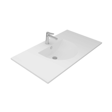Sanipure Titan Furniture Washbasin, 85 cm, White
