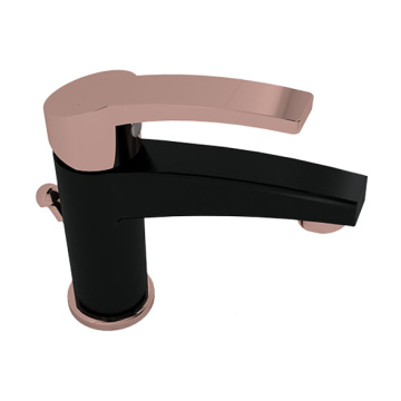 Sarrdesign Amazon Basin Mixer, Including Pop Up Set, Black / Rose Gold