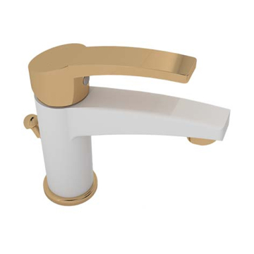Sarrdesign Amazon Basin Mixer, Including Pop Up Set, White / Gold
