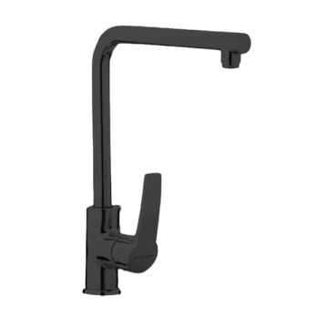 Sarrdesign Amazon Sink Mixer With Swivel Tube Spout, Black