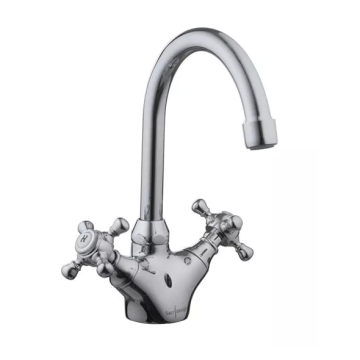 Sarrdesign Mesta Tree Basin Mixer, Including Pop Up Set With Swivel Tube Spout, Chrome