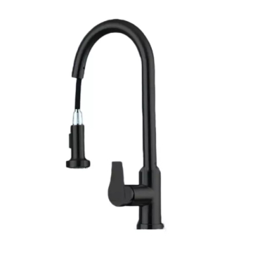 Sarrdesign Nile Sink Mixer, With Extractable 2 Functions Hand Sprayer, Black