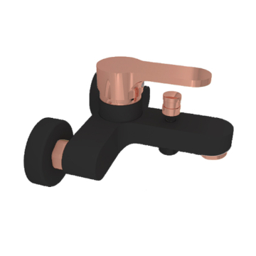 Sarrdesign Tara Bathtub Mixer With Diverter, Black / Rose Gold