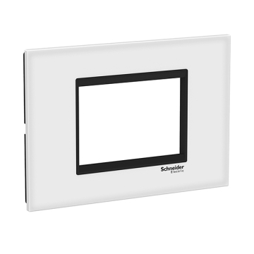 Schneider EasyStyl Crown Glass Cover Frame, 3 Modules, 10 x 7 cm², Different Colors
