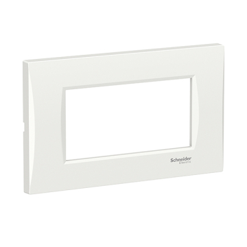 Schneider EasyStyl Novo Plastic Cover Frame, 4 Modules, 14 x 7 cm², White