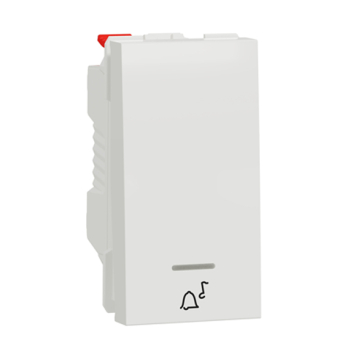 Schneider New Unica Doorbell Switch, 1 Module, 10 A, with Lamp, Different Color