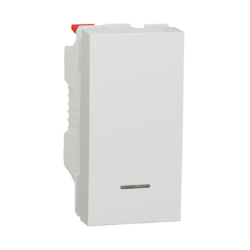 Schneider New Unica Doorbell Switch, 1 Module, 10 A, with Lamp, Different Color