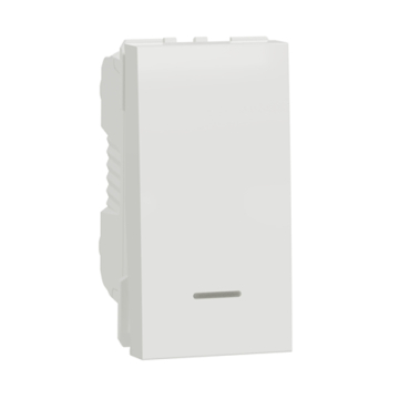 Schneider New Unica Doorbell Switch, 1 Module, 10 A, with Lamp, Different Color