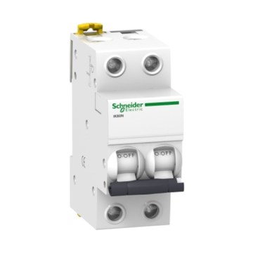 Schneider Acti9 MCB 2 Poles Electrical Circuit Breaker, 6 KA