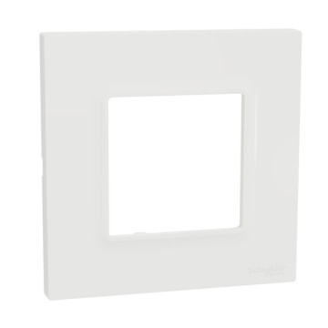 Schneider Miluz Plastic Cover Frame, 2 Modules, 7 x 7 cm², White