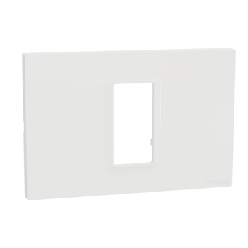 Schneider Miluz Plastic Cover Frame, 1 Module, 10 x 7 cm², White