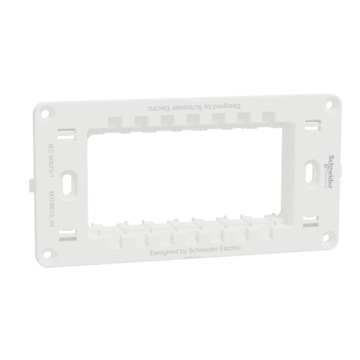Schneider Miluz Plastic Fixing Frame, 4 Modules, 14 x 7 cm², White