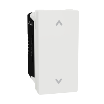 Schneider Miluz Curtain Switch 1 Module, 10 A, White