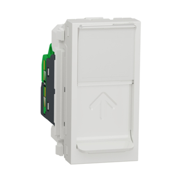 Schneider New Unica Data Socket CAT-6A FTP, 1 Module, White