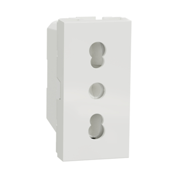Schneider New Unica Italian Socket, 1 Module, 16 A
