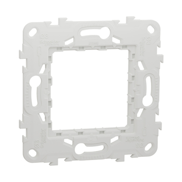 Schneider New Unica Plastic Fixing Frame, 2 Modules, 7 x 7 cm², White