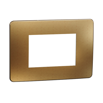 Schneider New Unica Studio Metal Cover Frame, 3 Modules, 10 x 7 cm², Different Colors