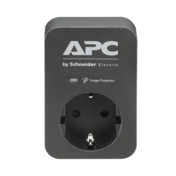 APC PME1WB-GR Essential SurgeArrest 1 Outlet, 230 V, Black