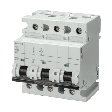 Siemens MCB 3 Poles Electrical Circuit Breaker, 100 A, 10 KA