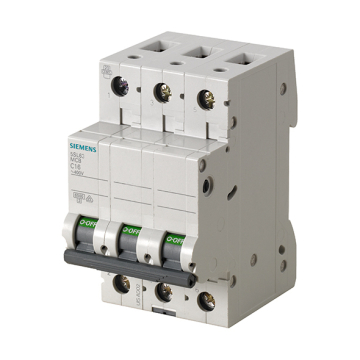 Siemens MCB 3 Poles Electrical Circuit Breaker, 6 KA