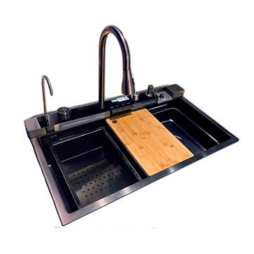 Purity smart Kitchen Sink, 48 x 85 cm, Black