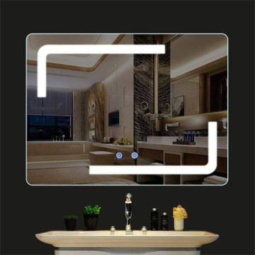 مرايا مربعة د.جريش فرز أول سُمك 6 مم تاتش بدون مبخر & بدون ساعة، 80 × 80 سم، ليد أبيض