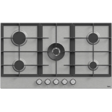 Teva Built-in Gas Hob 90 cm, 5 Burners Stainless