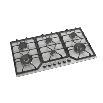 Teva Built-in Gas Hob 90 cm, 6 Burners Stainless