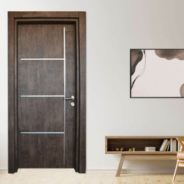 Turkish Internal Door Stainless Steel Model, Acrylic Frame, Brown  (TD230)