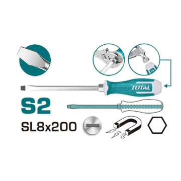 Total Tools Slotted Screwdriver 8 × 200 mm (THGS82006)