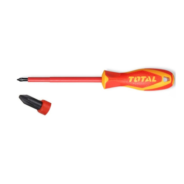 Total Tools Insulated Phillips Go-through Screwdriver PH2 x 100 (THTISPH2100)
