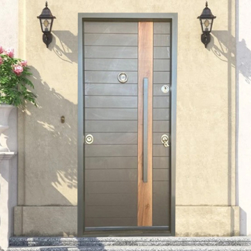 Turkish Armored Door with Ring Knocker 10 cm Thickness, Grey