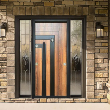 Turkish Armored Door with Ring Knocker 10 cm Thickness, Black